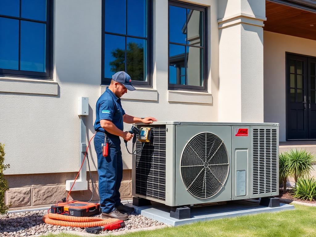 HVAC professional at work in South Florida
