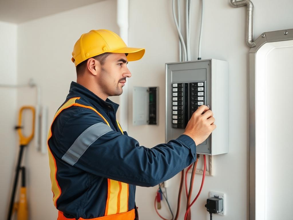 Electrical professional at work in South Florida